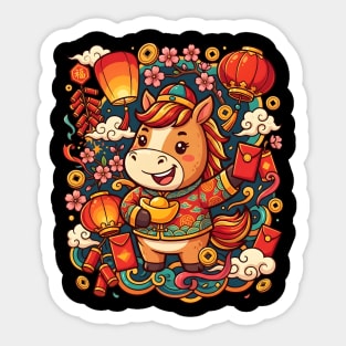 Chinese New Year 2026 Year of The Horse Sticker